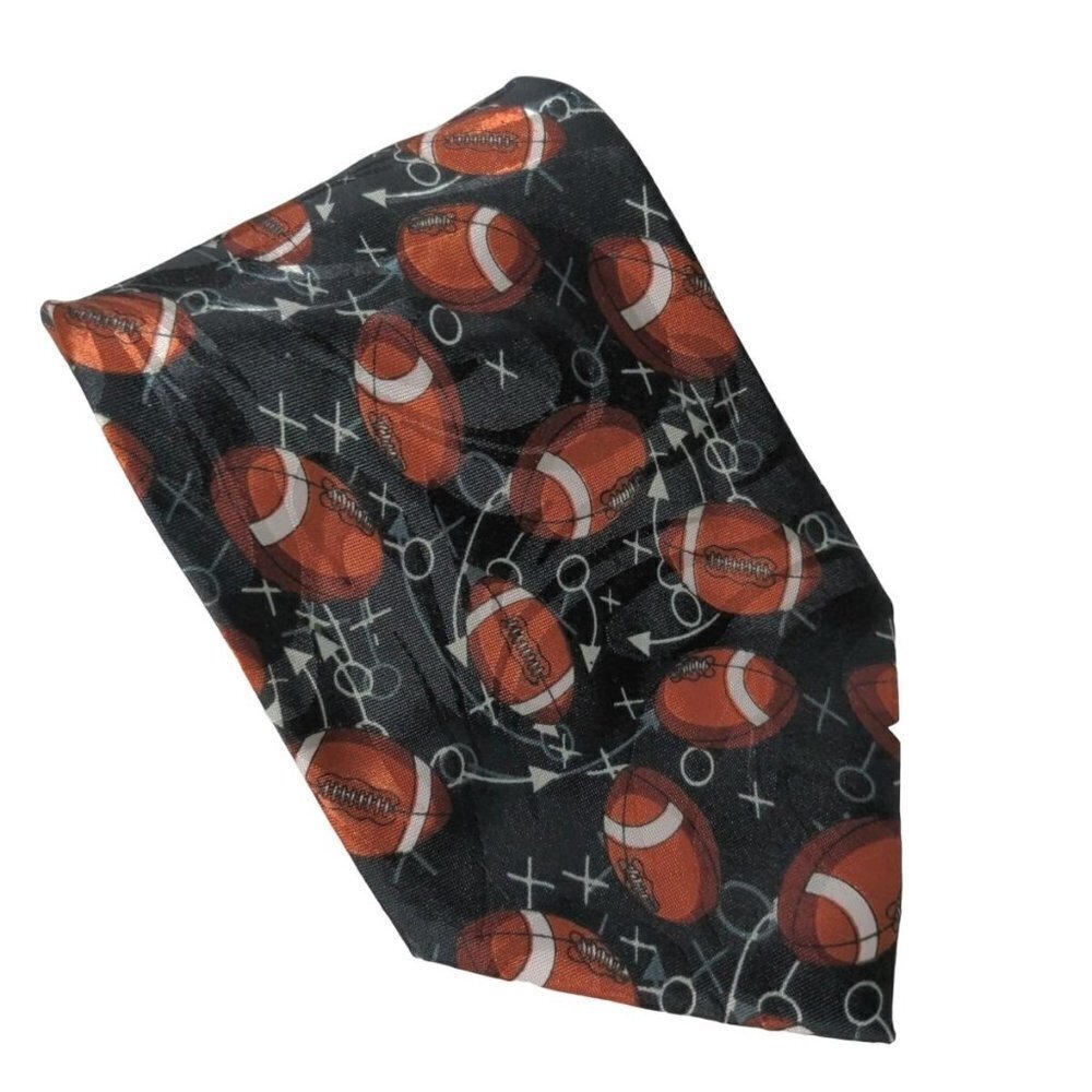 Roberto Cellini Football Print Sports Necktie